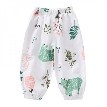 

Clearance Sale Summer Girl Clothes Baby Pant Cotton Cartoon Printed Ultra-thin Children Mosquito-proof Pants Baby Bloomers