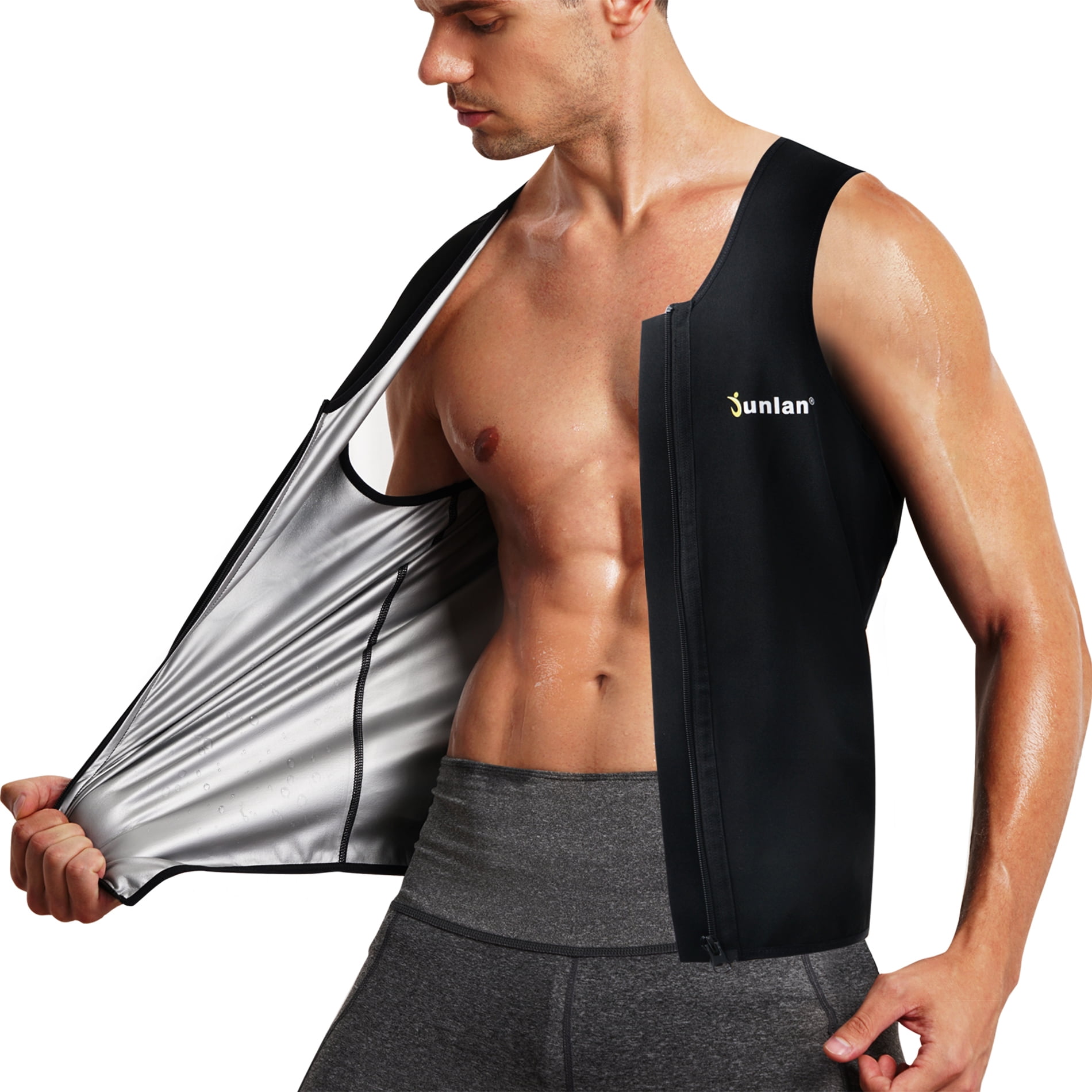 Eleady Men's sauna suit Sauna Vest for Men Waist Trainer Sweat Vest