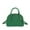 Green, variant on ZTTD Ladies Fashion Solid Color Leather Versatile Handbag Double Zipper Messenger Bag A