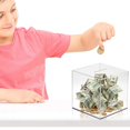 thumbnail image 3 of Clear Piggy Bank Transparent Acrylic Piggy Bank Square Large Capacity, 3 of 11