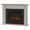 Bone White, variant on Bowery Hill 52" Slim Solid Wood and Glass Electric Fireplace in Bone White