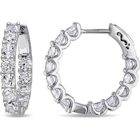 Miabella 4 1 10 Carat T G W Created White Shire Sterling Silver Miabella 4 1 10 Carat T G W Created White Shire Sterling Silver Clip Back