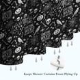 thumbnail image 6 of Black White Halloween Skull Pattern Shower Curtain 84"x72" ,Bathroom Decorative Shower Curtains Set with 12 Hooks,Modern Waterproof Washable Shower Curtain, 6 of 6