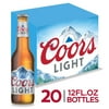 Coors Light Beer, 20 Pack, 12 fl oz Glass Bottles, 4.2% ABV, Domestic Lager