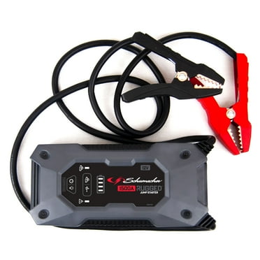 Schumacher Electric Rugged 1500A Lithium Car Battery Jump Starter and Power Pack/Jump box, USB Charging, 12V Sport, Auto, and Marine Batteries, SL1611