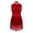Burgundy, variant on Haitryli Kids Girls Latin Dance Dress Sleeveless Sequin Tassel Jazz Tango Salsa Ballroom Dancewear White 12