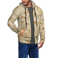 thumbnail image 2 of Wukai Taco Tortillas Print Men's Zip-Up Hoodie,Fleece Full-Zip Hoodie for Men, Hooded Sweatshirt-Medium, 2 of 5