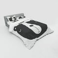thumbnail image 3 of Ambesonne Cartoon Bedding Set 3 Pcs, Humorous Bear in Crown, Twin XL, Charcoal Grey White, 3 of 3