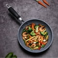 Stone Frying Wok Pan Nonstick Ceramic Pot Induction Fryer Steak