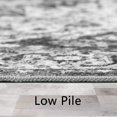 thumbnail image 5 of 8 x 10 Feet Grey Persian Vintage Area Rug for Living Room, Stain Resistant Non Slip Indoor Runner Rug Low-Pile Floor Mat for Hallway Home Office Carpet, 5 of 7
