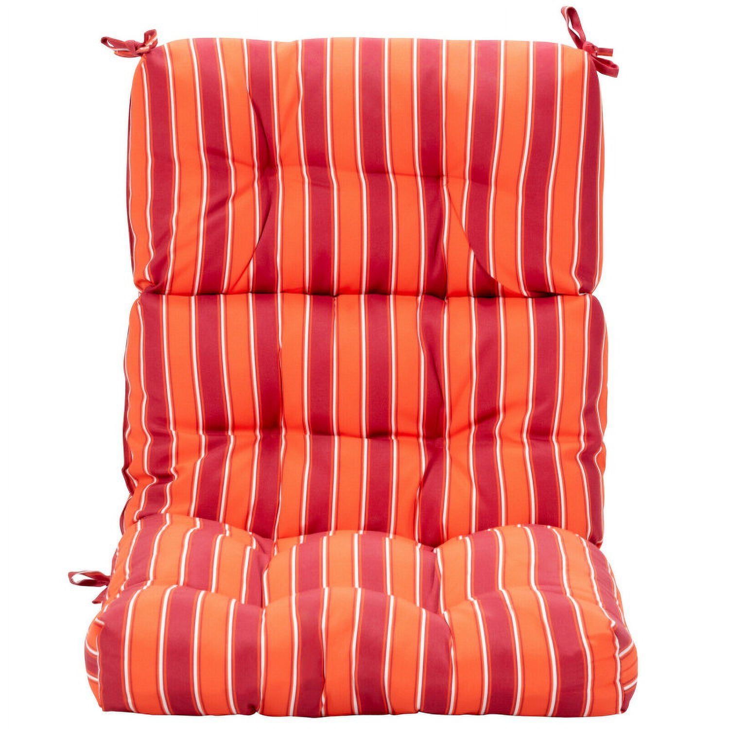 Aimee Lii 22 x 44 Inch Tufted Outdoor Patio Chair Seating Pad, Red