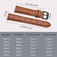 thumbnail image 5 of BISONSTRAP Watch Bands 24mm, Alligator Embossed Leather Watch Straps, Toffee Brown with Black Buckle, 5 of 6