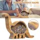thumbnail image 2 of Alcancía de madera con forma de dinosaurio, caja para ahorrar dinero, regalo para niños, decoración del hogar, 1 pieza, color madera, 2 of 4