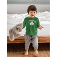 thumbnail image 5 of Shamrock Lucky Charmer Toddler Long Sleeve T Shirt, 5 of 5