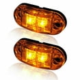 thumbnail image 6 of 2X 2.5\" Clearance Amber Oval Led Lamp 2 Diode Trailer Truck Side Marker Light, 6 of 6