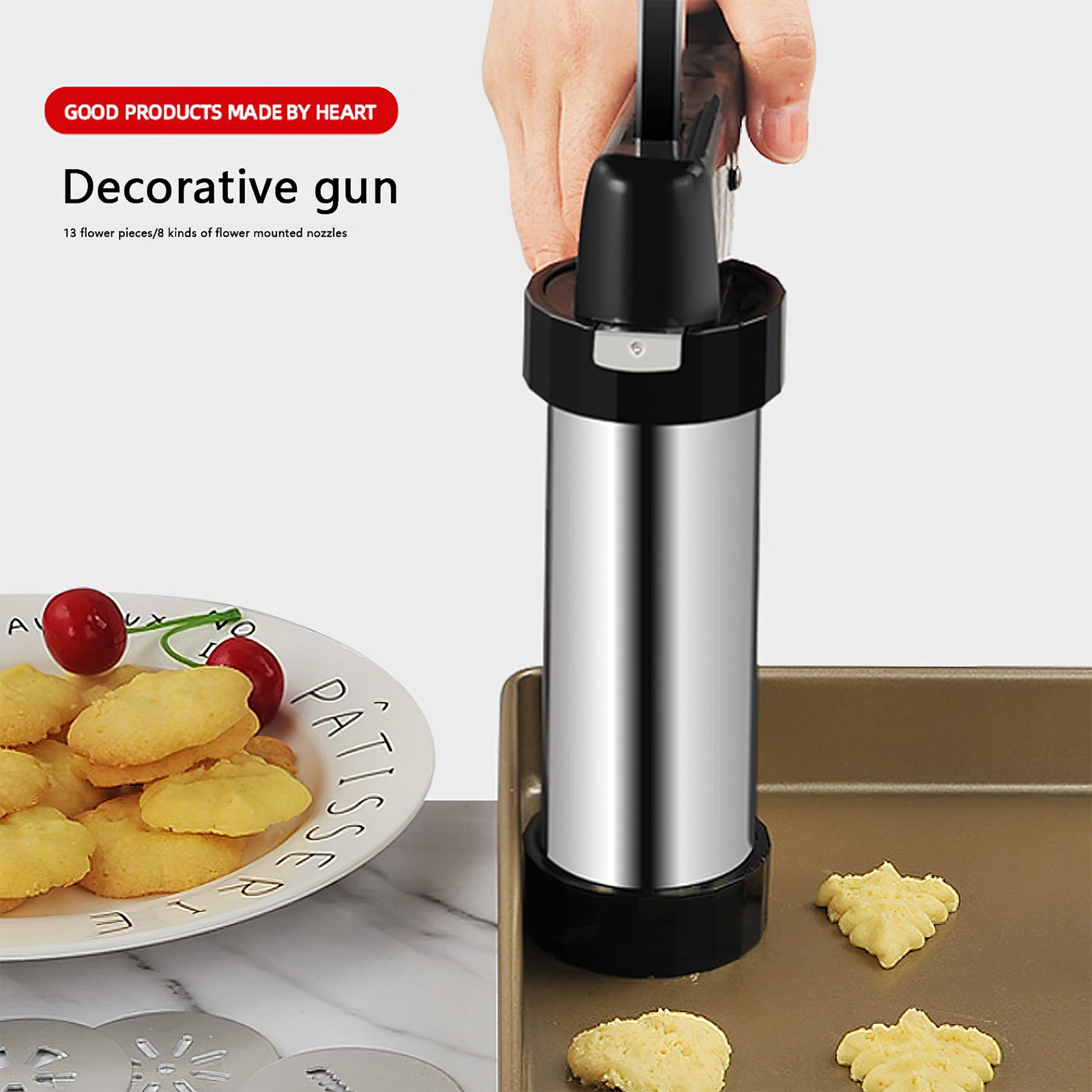 Churro Maker Set Aus Edelstahl – 21-teiliges Spritzpistolen-Kit Mit 6 Spitzen, 9 Scheiben & Spritzbeutel Für Perfekte Churros