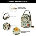 thumbnail image 4 of FORMRS Crossbody Bag for Women Quilted Travel Shoulder Cell Phone Purse with Chain Strap Handbag, Green Floral Pattern, 4 of 7