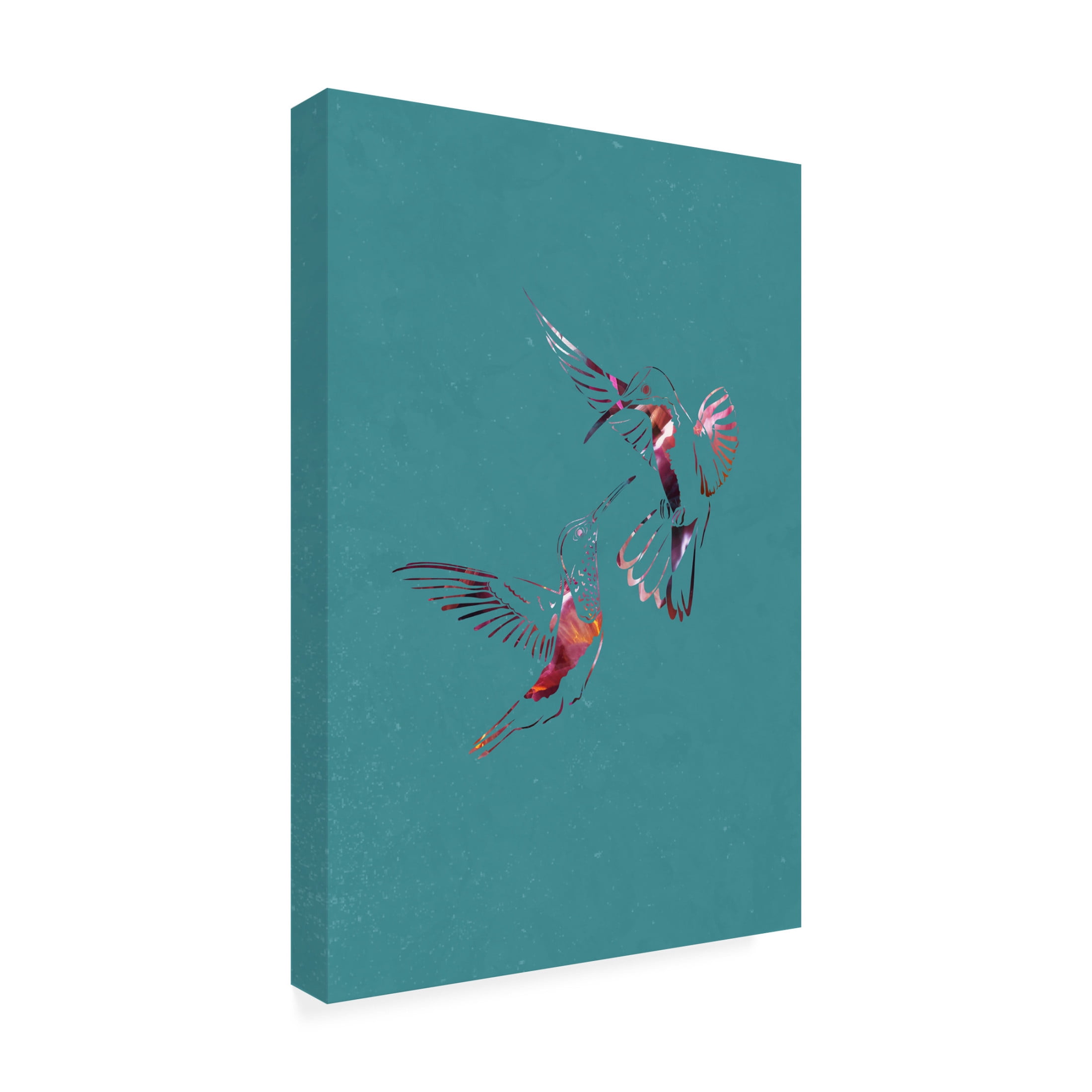 Trademark Fine Art Sarah Manovski  Pink Green Bird Flight Canvas Wall Art
