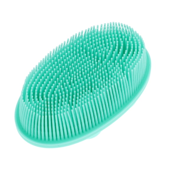 Unique Bargains Bath Brush Oval Back Scrubber for Shower Green