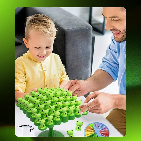 NAOJIE Frog Balance Game & Two-Player Balanced Tree Board Game,Montessori Frog Balance Tree Educational Toys,Balance Board Game,Topple Game,Frog Game