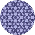 thumbnail image 1 of Ahgly Company Machine Washable Indoor Round Transitional Jeans Blue Area Rugs, 4' Round, 1 of 7