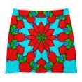 thumbnail image 6 of Abstract Floral Red And Blue Women's Shorts Non-Slip Single Pocket A-line Trouser Skirt Summer Shorts Casual Shorts for Women, 6 of 7