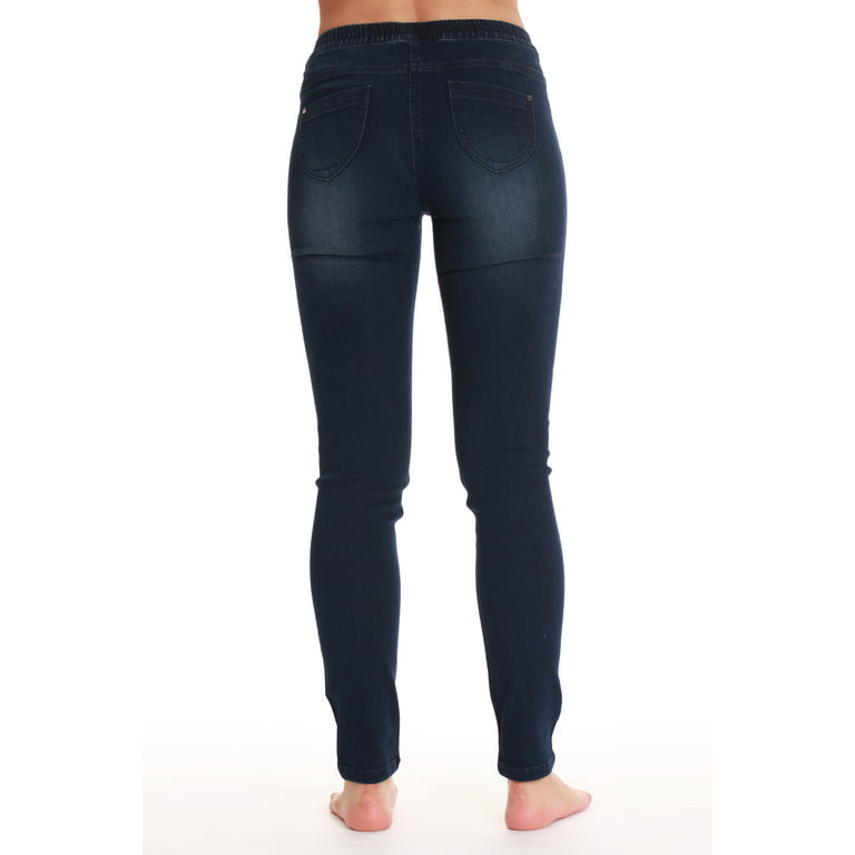 BKQCNKM Leggings For Women Jeans For Women Classic Denim Leggings With Back  Pockets-Pull On Jeans Jeggings For Women Womens Pants Blue M