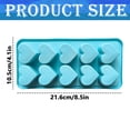 thumbnail image 3 of Sky Blue Heart Silicone Mold – Miyuadkai 10-Cavity Ice Cube Tray for Baking & Candy Making, Easy Demold Flexible Mold for Cookies & Cakes, Spring & Mother's Day Baking, 3 of 8