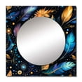 thumbnail image 2 of Designart "Galactic Wanderer III" 0 Square Mirror For Wall Decor - Large Blue Square Printed Wall Mirror Art - Square Bohemian Mirror - Wall Mounted Square Large Mirror, 2 of 5