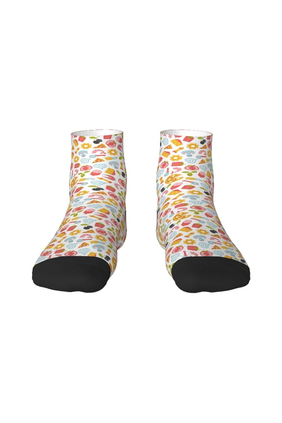 Afternoon Tea Print Adult Socks, Crew Moisture-wicking Socks, Unisex Cushion Crew Socks,Casual Sports Ankle Socks