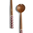 thumbnail image 3 of Yo Treasure Tiramisu Wine & White Dotted Resin Wood Salad Server Set, 3 of 5