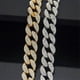 thumbnail image 2 of Cuban Chain Necklace Hip Hop Iced Out Rhinestone Choker Necklace for Men Women Fashion Hip Hop Jewelry 16-30 Inch - -, 2 of 2