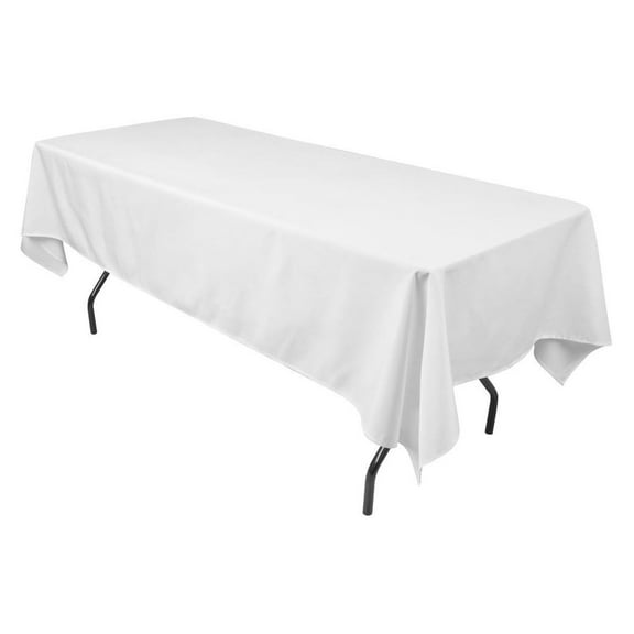 Polyester Poplin Tablecloth, X 72 Inch - White