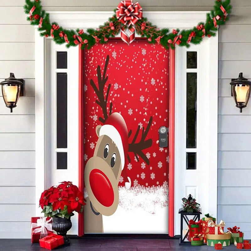 Ridley 9 Piezas – Accesorios De Puerta Para Elfo Navideño Con Gorro, Bufanda, Botas, Trineo, Esquís Y Plantillas De Huellas