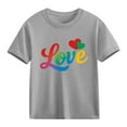 thumbnail image 1 of TaTaai School Season Cute Print Short Sleeve T-Shirt, Valentine's Day Casual Top, Unisex All Season Graphic Tee Gift, 1 of 8