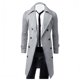thumbnail image 1 of KIHOUT Ofertas Chaqueta de abrigo ajustada de manga larga para hombre Gabardina Ropa de trabajo, 1 of 8