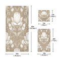 thumbnail image 3 of Three-Piece Towel Set Face Towel Towel Set Hand Towel Bath Towel Cotton Bath Towels Bath Towel Sets Hand Bath Towels Blooming Brown Flower, 3 of 8