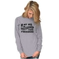 thumbnail image 4 of US Army Logo My Sis Defending Freedom Unisex Plus Size Long Sleeve Shirt Brisco Brands 2X, 4 of 5