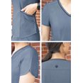 thumbnail image 4 of Adar Pro Heather Blouses Médicales pour Femmes - Haut de Blouse Moderne Col en V - P7002H - Heather Navy - 3X, 4 of 7