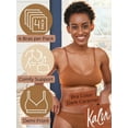 thumbnail image 2 of Kalon 4 Pack Women's Demi Wireless Padded Bralette Hook and Eye Bra Back, 2 of 9