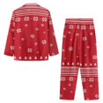 thumbnail image 4 of Kuiaobaty Labrador Dog Print Women's Pajama Sets Christmas Snowflake Long Sleeve Button Down Sleepwear Xmas Nightwear Soft Pjs Lounge Sets, XS, 4 of 7