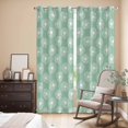 thumbnail image 3 of Kitchen Curtains 84 Inch Length 2 Panels, Green White Dandelion Grommets Window Treatment Curtain, Farmhouse Botanical Blossom Thermal Curtains Drapes for Living Room/Bathroom, 3 of 9
