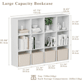 thumbnail image 6 of Anhdah 12 Cube Storage Organizer, Cube Bookcase Closed Back Panel Bedroom, Living Room, Home Office, Closet Bookshelves White, 6 of 6