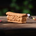 thumbnail image 6 of Yabai Wood Coffin Shaped Fortune Hand Piece Wenwan Ornament Chinese Style Desktop Decoration Collectible Carved Playpiece, 6 of 6
