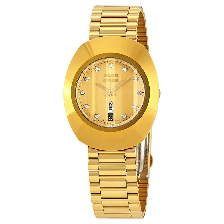 Rado Rado The Original Diamond Gold Dial Watch R12304303 Walmart