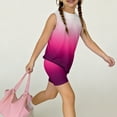 thumbnail image 6 of 2 Piece Girls Summer Outfits Casual Lounge Set Shirts and Elastic Waist Shorts with Pockets Clothing Sets, 6 of 7