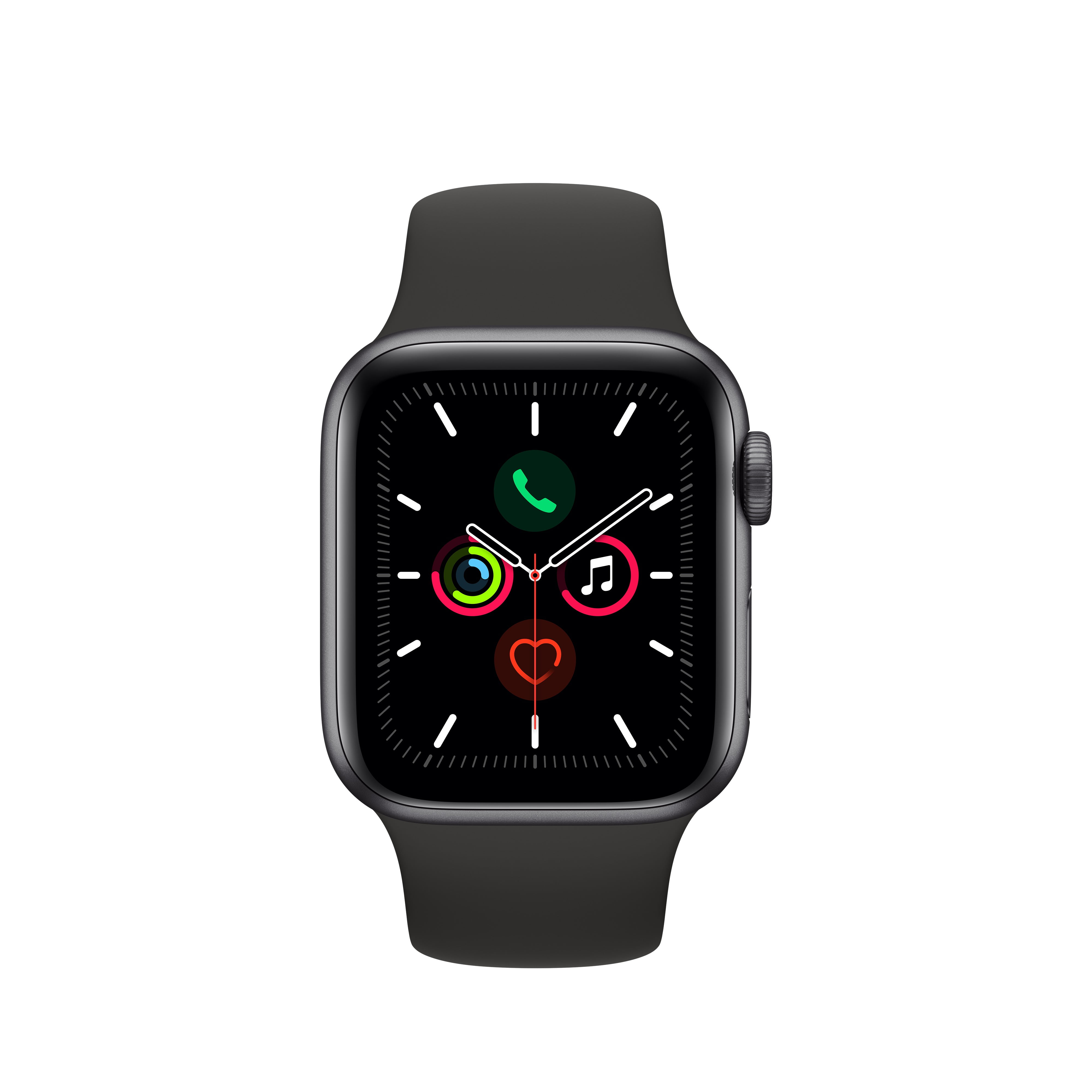 Apple Watch Series 5 GPS, 40mm Space Gray Aluminum Case with Black 