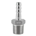 thumbnail image 2 of Barb Hose Connector, Asixx Stainless Steel SS304 Male Thread Pipe Fitting Barb Hose Tail Connector BSP 1/8"~3/4", 2 of 3