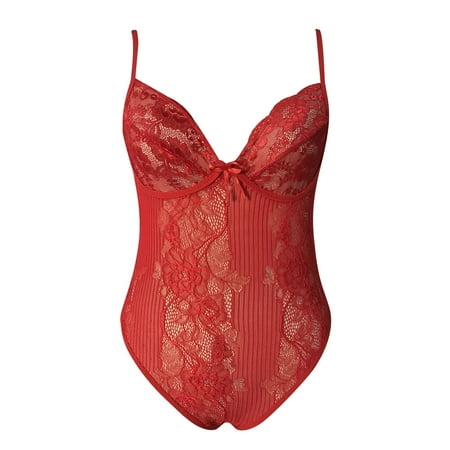 

KBKYBUYZ Women Elegant Stylish Sexy Lingerie Lace Gauze Underwear Bodysuit Comfortable Set