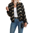 thumbnail image 2 of Womens Jacket Casual Coat Zip Up Spring Fall Clothes with Pockets Black L, 2 of 9